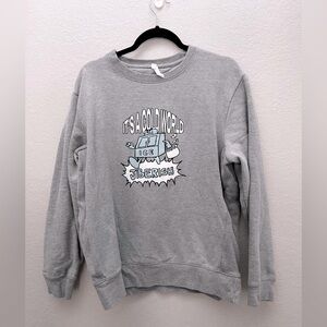 Jiberish "It's a Cold World" Icebox Crewneck Sweatshirt Size L (Fits like a Med)